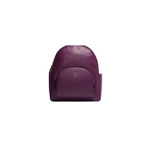 Coach Plum Purple Charlie Pebbled Leather Backpack